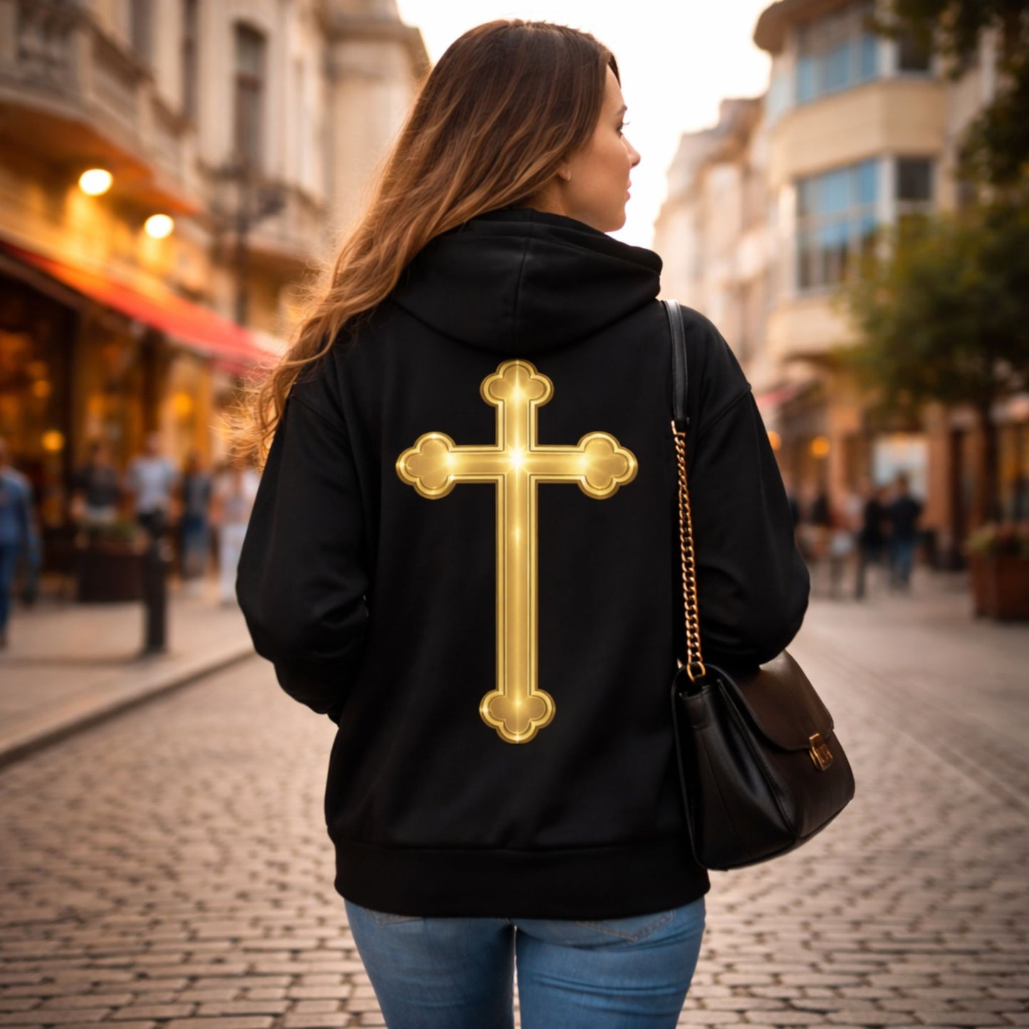 Orthodox Cross zip hoodie