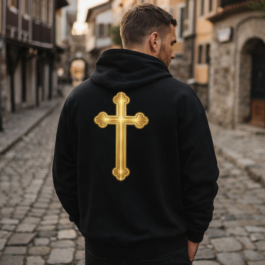 Orthodox Cross pullover hoodie