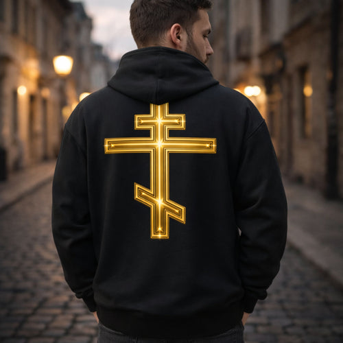 Russian Cross zip hoodie