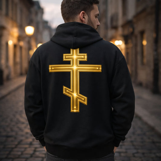Russian Cross zip hoodie